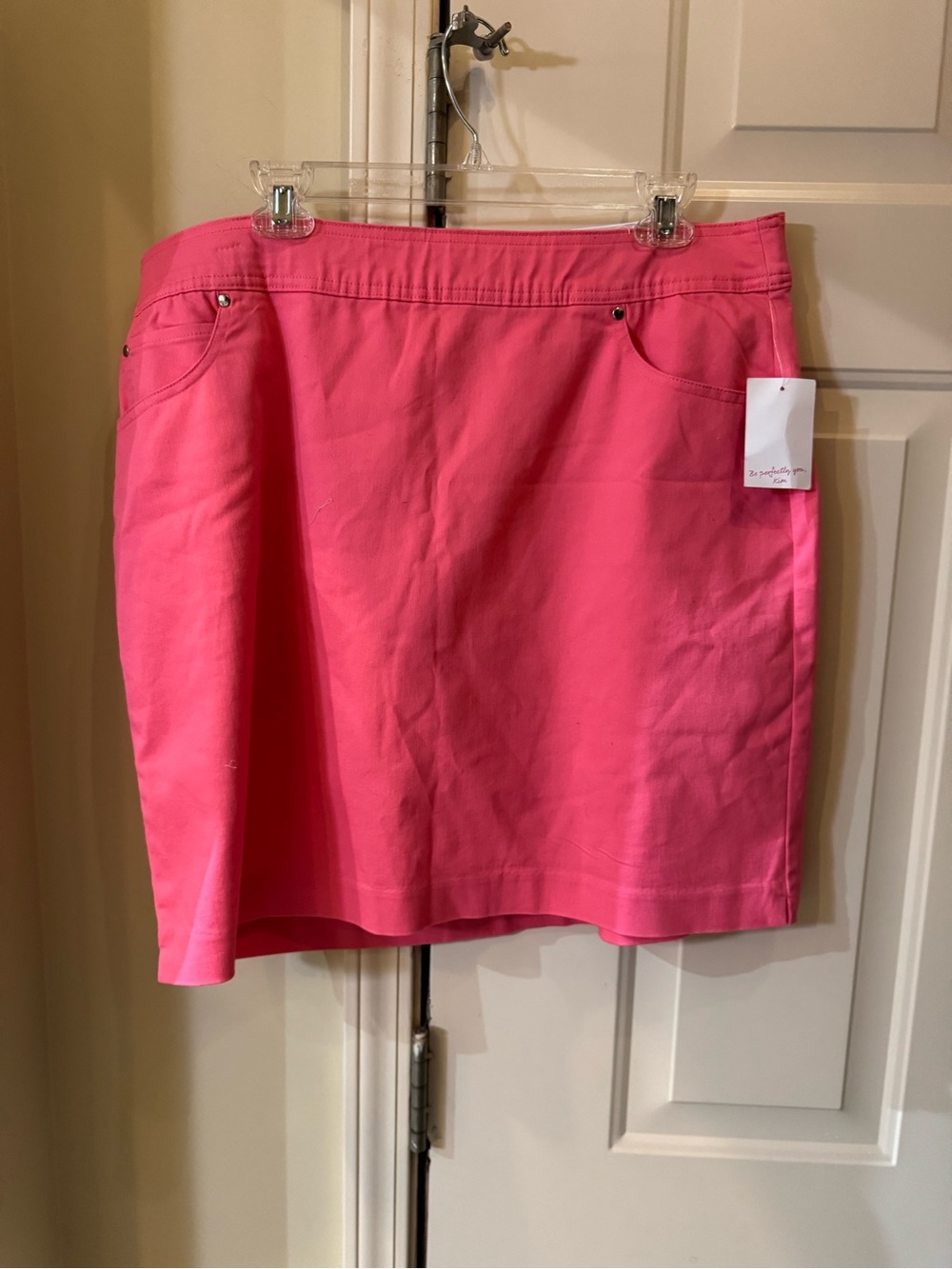 Kim Rodgers Tummy Control  NWT 16 Women’s Pink‎ Stretch Cotton Skirt $49